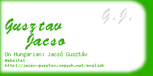 gusztav jacso business card
